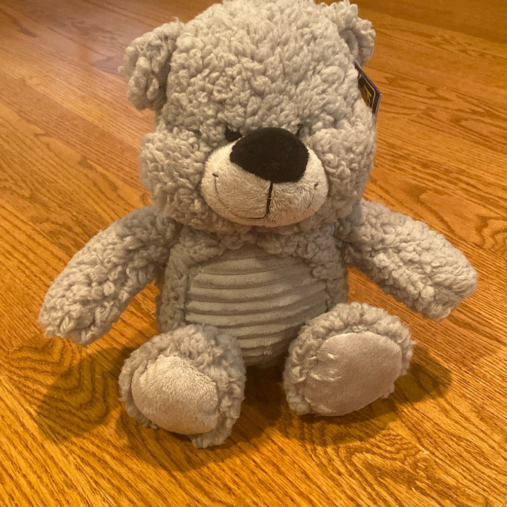 Kellytoy gray stuffed teddy bear